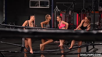 Rival boxing teams finally meet up for some lesbian orgy
